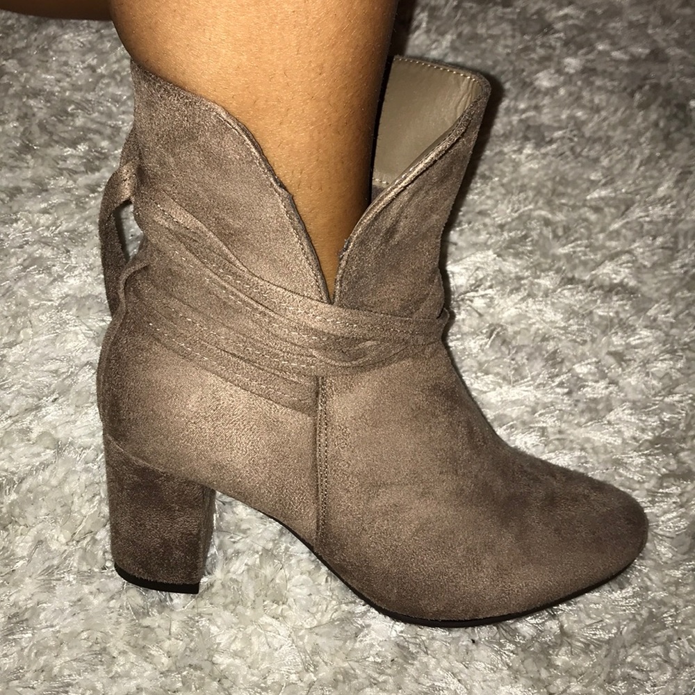 Taupe Booties NWOT